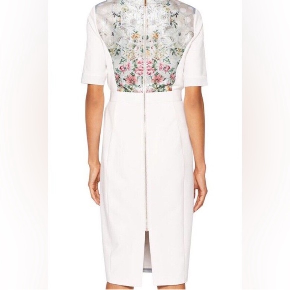 NWT Ted Baker Dorn patchwork bodycon sleeved dress - Ted Baker size 1/US size 4 - Picture 2 of 16